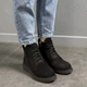 Женские зимние ботинки из натуральной замши ITstyle Черные 38 24.5 см (031-АМ) - изображение 5