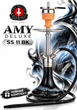 Кальян Amy Deluxe SS 11 BK 57см нержавеющая сталь на резьбе черный полній комплект - изображение 1