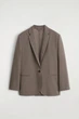 Блейзер жіночий COS twill single-breasted blazer 1294894002 Eur 38 Коричневий - зображення 6