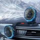 Автомобильный вентилятор Vehicle Fan X666 двойной с двумя головками от прикуривателя для салона авто - изображение 2
