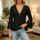 Жіноча блуза вільного крою BantyBlouse, чорна, розмір M-L - зображення 4