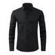 Класична чоловіча сорочка з довгим рукавом SlimFit, чорна, розмір XL/2XL - зображення 1