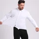 Класична чоловіча сорочка з довгим рукавом SlimFit, біла, розмір M/L - зображення 4