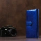 Кошелек женский ST Leather из натуральной кожи большой горизонтальный на кнопке с монетницей для карт Синий 55673 - изображение 7