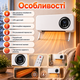 Настенный тепловентилятор Domotec MS-5963 2000 Вт до 20 м² с пультом LED-дисплеем Керамический обогреватель с термостатом - изображение 2