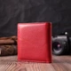 Женский кошелек ST Leather из натуральной кожи красный с внешней монетницей для карт 55650 - изображение 7