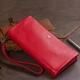 Кошелек-клатч женский ST Leather из натуральной кожи на молнии для карт с карманом для телефона Красный 55697 - изображение 9