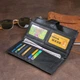 Жіночий гаманець ST Leather з натуральної шкіри чорний вертикальний для карт на хлястику з кнопкою 19х9х1 7 см 56542 - зображення 9