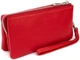 Женский клатч ST Leather из натуральной кожи красный на молнии с ремешком на запястье для телефона, документов и карт 71125 - изображение 2
