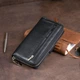 Вертикальне портмоне ST Leather з натуральної шкіри чорне унісекс на блискавці для карт та магніті для карток 56426 - зображення 10