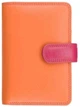 Кожаный кошелек женский из натуральной кожи вертикальный на кнопке с RFID защитой, 9 карт, мультиколор 61441 - изображение 1