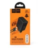 Зарядний пристрій 65W GaN 2 USB-C USB-A швидка зарядка для телефона ноутбука МЗП Hoco з кабелем Type-C Чорний - зображення 4