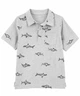 Футболка поло на мальчика Carters 263g892 122 см Серый - изображение 1