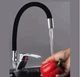 Смеситель кухонный Rubineta Flexy 33 BK с гибким изливом, черный с хромом - изображение 3