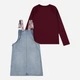 Дитячий комплект (лонгслів + сарафан) для дівчинки Levi`s 228523985 104 см Різнокольоровий (1160547230) - зображення 2