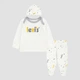 Детский комплект (кофточка + ползунки + шапочка) для новорожденных Levi`s 145269267 68 см Белый/Серый (1159848840) - изображение 1