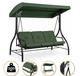 Садова гойдалка з товстим матрацом LEOBRO Luxury Pro Green (LB-1047) - зображення 1