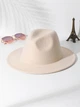 Шляпа Федора унисекс с устойчивыми полями FeltHat молочная - изображение 3