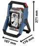 Akumulatorowy reflektor roboczy Bosch Professional GLI 18V-2200 C LED 2200 lm 14.4-18 V IP64 (0601446501) - obraz 2