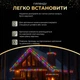 Уличная гирлянда Бахрома 20 м 335 LED Мультиколор белый провод гирлянда штора на улицу на дом - изображение 7