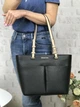 Сумка женская Michael Kors Bedford Medium Pebbled Leather Tote черная (30S9GBFT2L) - изображение 2