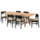 Стіл і 6 стільців ІКЕА KARSKÄR / SKANSNÄS 160/220x90 см (s49629075) - изображение 1