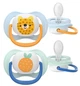 Smoczek ortodontyczny Philips Avent Ultra Air 0-6 m Zielony/Niebieski 2 szt  (8720689043151) - obraz 1