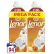 Кондиціонер для білизни Lenor Золота орхідея і ваніль 94 цикли прання 2x987 мл - зображення 2