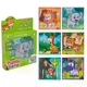 Дитяча іграшка Магнітні кубики-пазли 5х5 см, BK Toys, 6 зображень, 25 кубиків, 12,5*2,5*17,5 см, дикі тварини (JM830) - зображення 1
