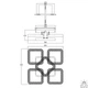 Управляемая светодиодная СМАРТ люстра ESLLSE ROOM ICE 5S 100 Вт 530x530x150 мм Черная - изображение 5
