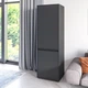 Мала шафа для одягу з 2 дверцятами та 2 секціями KOMTO CUBE 60F Антрацит (p-186-2908) - зображення 2