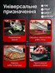 Ніж сокира кухонний гострий господарський для нарізання рубки м'яса риби овочів універсальний сталевий обробний туристичний ножик для кухні пікніка шинковки капусти декоративним куванням дерев'яним руків'ям з малюнком чохол ножа на кнопці в комплекті - зображення 7