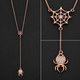 Кольє з червоного золота Павутина та павук (з1124) 43 - зображення 3