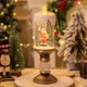 Ночник светильник Свеча снежный музыкальный новогодний с подсветкой Разноцветный (29003) - изображение 1