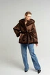 Жіноча дублянка зимова двостороння UF-Fashion N89V 48 шоколадний - зображення 4