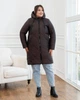 Жіноча куртка зимова великого розміру UF-Fashion 000251-mt 64 шоколадний - зображення 2