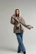 Двусторонняя зимняя женская дубленка UF-Fashion N89V 46 капучино - изображение 3