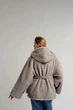 Двусторонняя зимняя женская дубленка UF-Fashion N89V 46 капучино - изображение 4