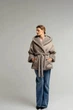 Двусторонняя зимняя женская дубленка UF-Fashion N89V 48 капучино - изображение 6