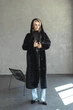 Зимняя дубленка женская двусторонняя большого размера UF-Fashion N99V 40 черный - изображение 2