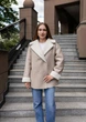 Женская зимняя дубленка двусторонняя UF-Fashion Д-370 42 светло-бежевый - изображение 6