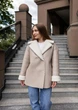 Женская зимняя дубленка двусторонняя UF-Fashion Д-370 42 светло-бежевый - изображение 7