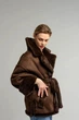 Зимняя женская двусторонняя дубленка-шуба UF-Fashion N88V 40 шоколадный - изображение 8
