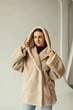 Женская зимняя двусторонняя дубленка UF-Fashion N89V 46 бежевый - изображение 1