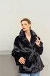 Женская зимняя двусторонняя дубленка-шуба UF-Fashion N88V 40 черный - изображение 4