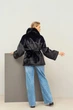 Женская зимняя двусторонняя дубленка-шуба UF-Fashion N88V 40 черный - изображение 6