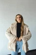 Женская зимняя двусторонняя шуба UF-Fashion N88V 52 бежевый - изображение 6