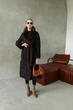 Жіноче зимове довге пальто UF-Fashion N162V 46 чорний+шоколад - зображення 1