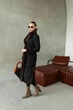 Жіноче зимове довге пальто UF-Fashion N162V 46 чорний+шоколад - зображення 3