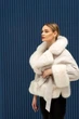Женская зимняя экошуба двухсторонняя UF-Fashion N74V 42 молочный - изображение 9